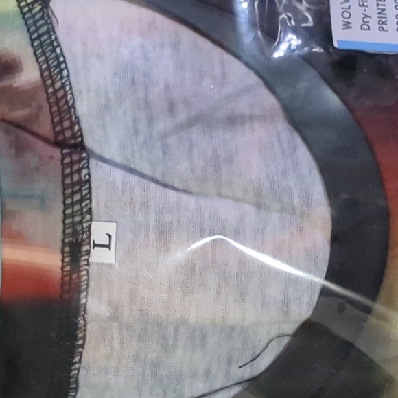 Wolf T-Shirt Wolves All Over 3D Printed Colorful Native American Spirit - Picture 4 of 6